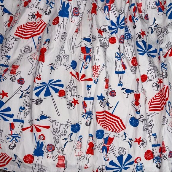 Modcloth Retro Beach Ladies Printed Two Piece Skirt Set NWT Whimsical Retro - Picture 4 of 10